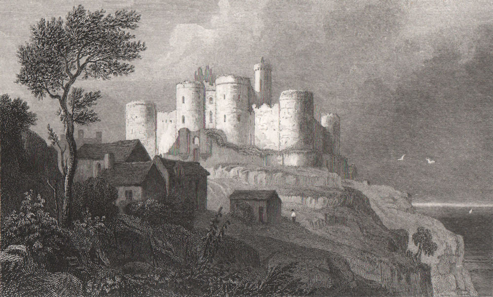 Harlech Castle, Merionethshire, Wales, by Henry Gastineau. Snowdonia 1835